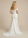 Mermaid Off Shoulder Boning Maxi Long Satin Wedding Dresses Online