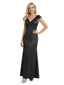 Elegant Sleeveless Floral V-Neck Floor-Length Satin Mother Of The Bride Dresses