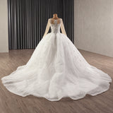 ChicSew Luxurious Illusion Beaded Tulle Wedding Dresses