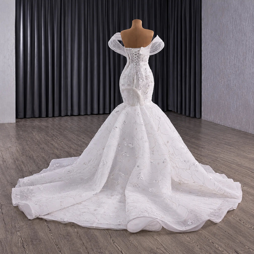 ChicSew Luxurious Beaded Sequin Ball Gown Wedding Dress