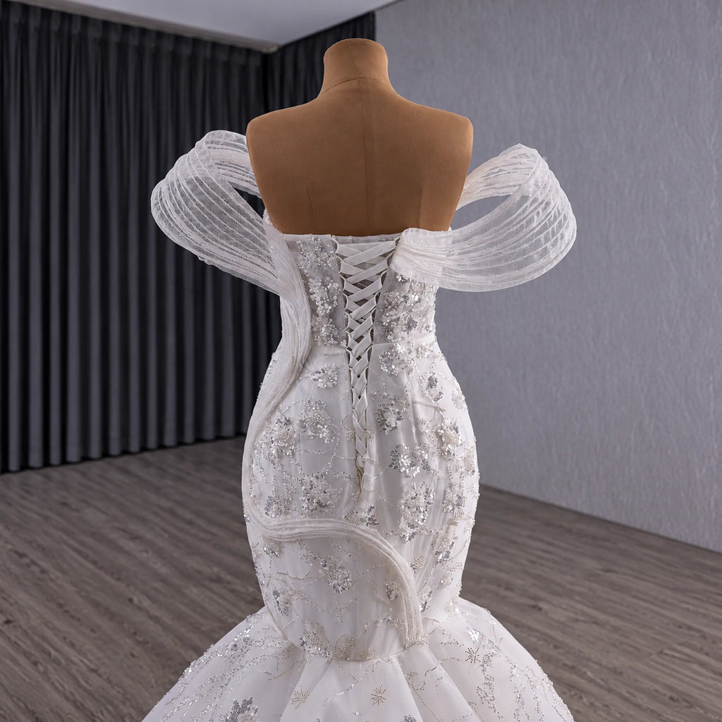 ChicSew Luxurious Beaded Sequin Ball Gown Wedding Dress
