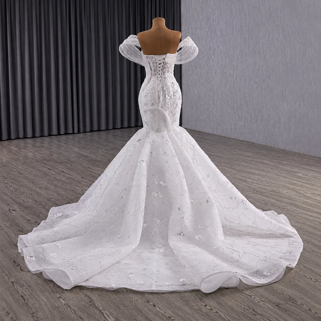 ChicSew Luxurious Beaded Sequin Ball Gown Wedding Dress