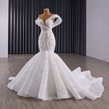 ChicSew Luxurious Beaded Sequin Ball Gown Wedding Dress
