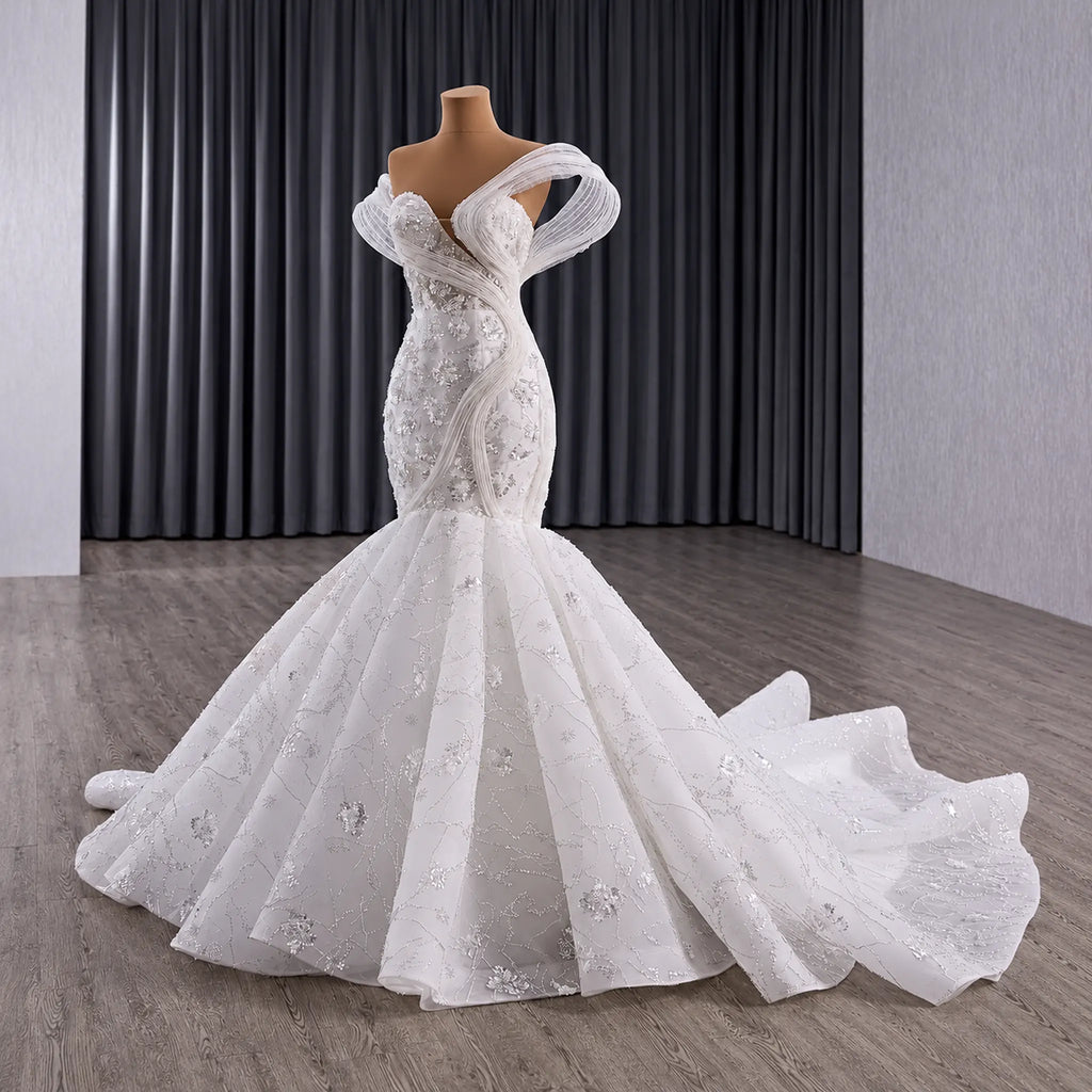 ChicSew Luxurious Beaded Sequin Ball Gown Wedding Dress