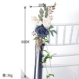 European Outdoor Party Wedding Gold Leaf Decoration Chair Back Flowers, CF17075