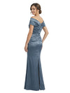 Elegant Off Shoulder Ruching Mermaid Mother Of The Bride Dresses