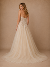 ChicSew Fancy V-Neck Spaghetti Straps Lace Tulle Long A-Line Wedding Dress