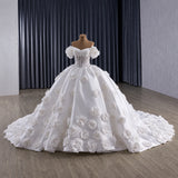ChicSew Luxurious Ball Gown Wedding Dress With 3D Flowers