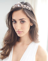 Diamond Crown Bridal Headdress Rose Gold Crown hairband Bridal Jewelry CN11