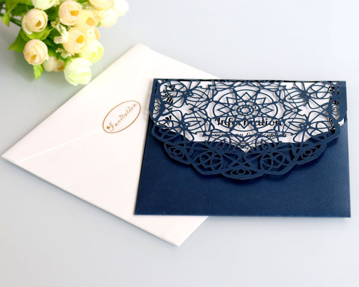 Hot Selling European Wedding Greeting Card, Hollow Out Holiday Invitation Letter, HK-106