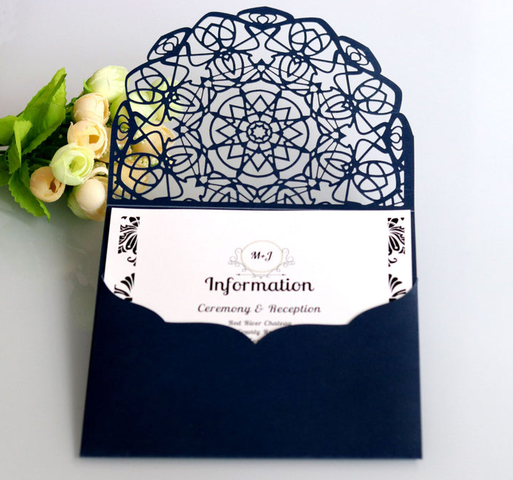 Hot Selling European Wedding Greeting Card, Hollow Out Holiday Invitation Letter, HK-106