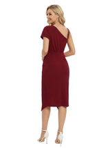 Chicsew Sexy Asymmetric One Shoulder Midi Mermaid Mother Of The Groom Dress