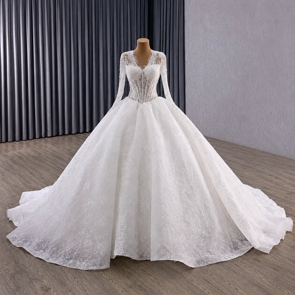 ChicSew Lace Appliques A-Line Wedding Dress