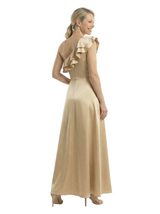 Chicsew Elegant One Shoulder Ruffle Ankle-Length Satin A-Line Mother Of The Bride Dresses