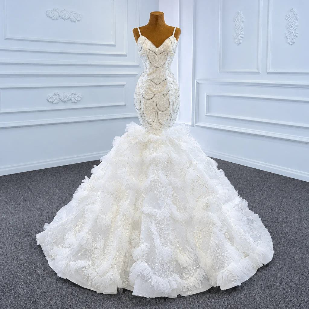 ChicSew Luxurious Spaghetti Straps Ball Gown Wedding Dress
