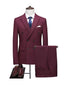 Cabernet Casual Men's 3 pieces Suit Wide Peak Lapel Flat Tuxedo CN498