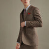 3 Pieces Herringbone Tweed Suit - Fashion 3-Piece Mens Suit with Herringbone Notch Lapel for Wedding CN419