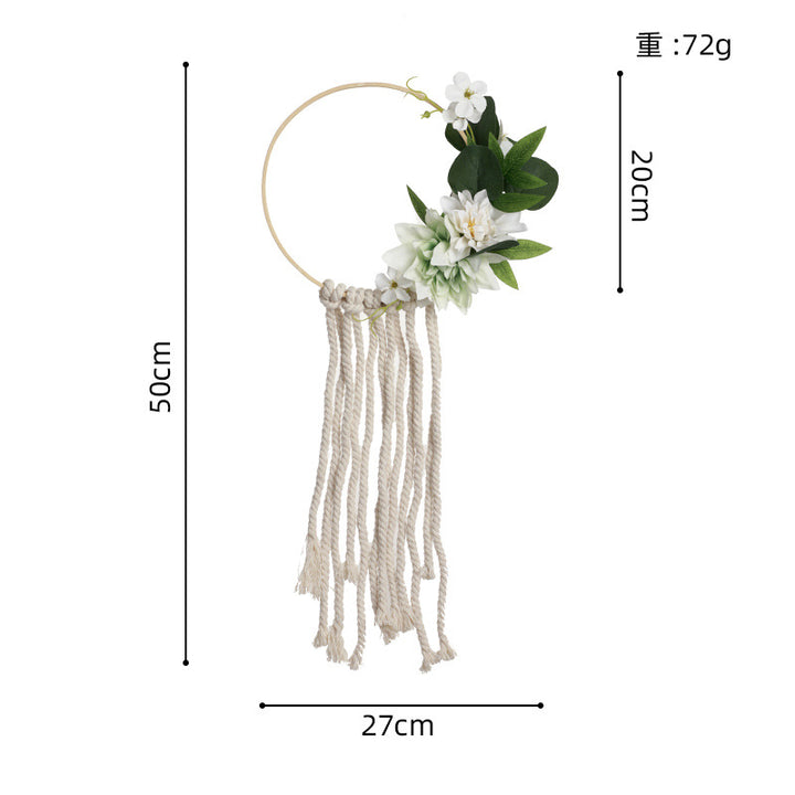 New Sunflower Home Decoration Wreath Wall Hanging Door Decoration Festive Decoration Tassel Wreath, CF6114