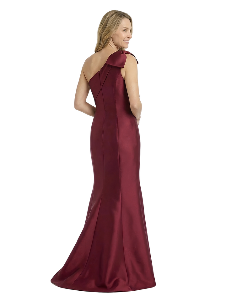 ChicSew Elegant One Shoulder Satin Mermaid Mother Of The Bride Gown With Bow