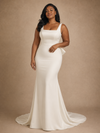 ChicSew Elegant Crepe Mermaid Square Neck Floor-Length Wedding Dress Online