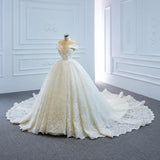 ChicSew Luxurious Off Shoulder A-Line Ball Gown Wedding Dress With Applique