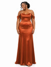 ChicSew Sweetheart Off Shoulder Mermaid Soft Satin Floor-Length Bridesmaid Dresses