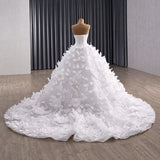 ChicSew Strapless Ball Gown Wedding Dress With Boning