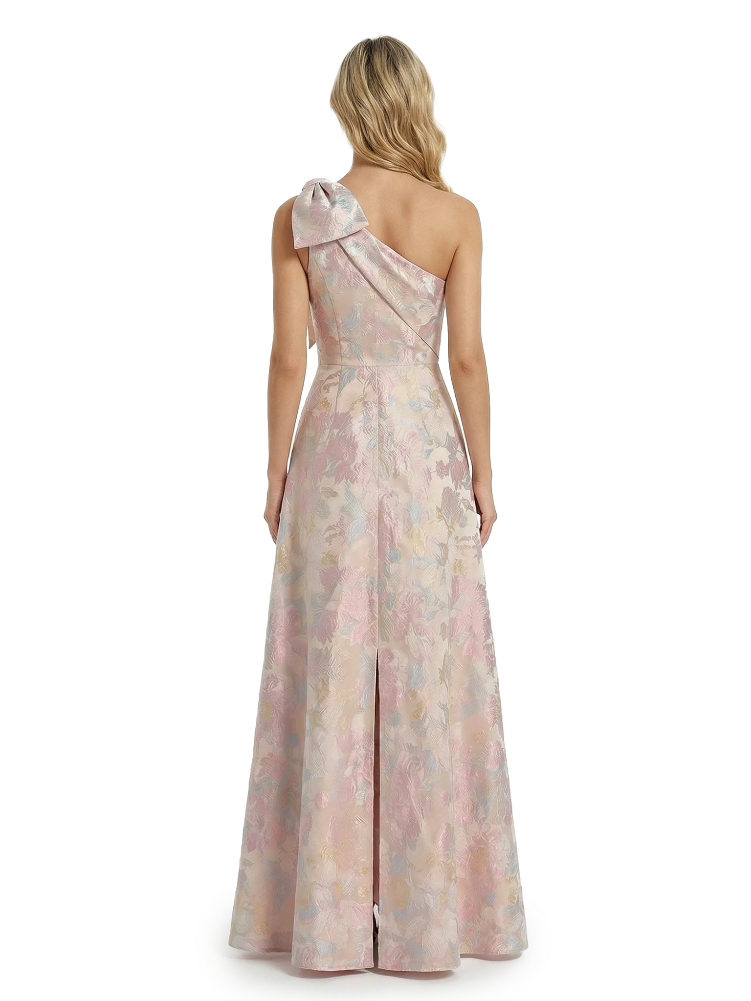 ChicSew Beautiful Jacquard Satin One Shoulder A-Line Maxi Evening Formal Dresses