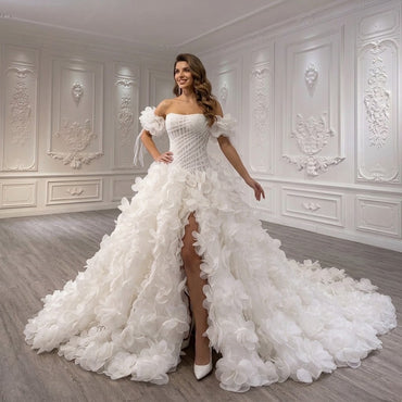 ChicSew Strapless Ball Gown Wedding Dress With Beading