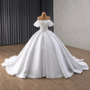 ChicSew Off Shoulder Beaded Ball Gown Wedding Dress