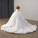 ChicSew Luxurious Strapless Beaded Ball Gown Wedding Dress