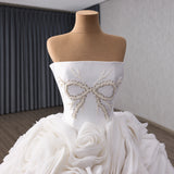 ChicSew Luxurious Strapless Beaded Ball Gown Wedding Dress