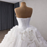 ChicSew Luxurious Strapless Beaded Ball Gown Wedding Dress