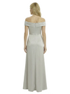 Chicsew Off The Shoulder Mother Of The Groom Dresses Side Slit Satin Ruched A-Line Gown