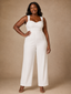 ChicSew Modern Elegant Crepe Sweetheart Long Wedding Jumpsuit