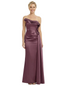 Chicsew Strapless Ruffle Mother Of The Bride Dresses Satin Modern Sheath Gown