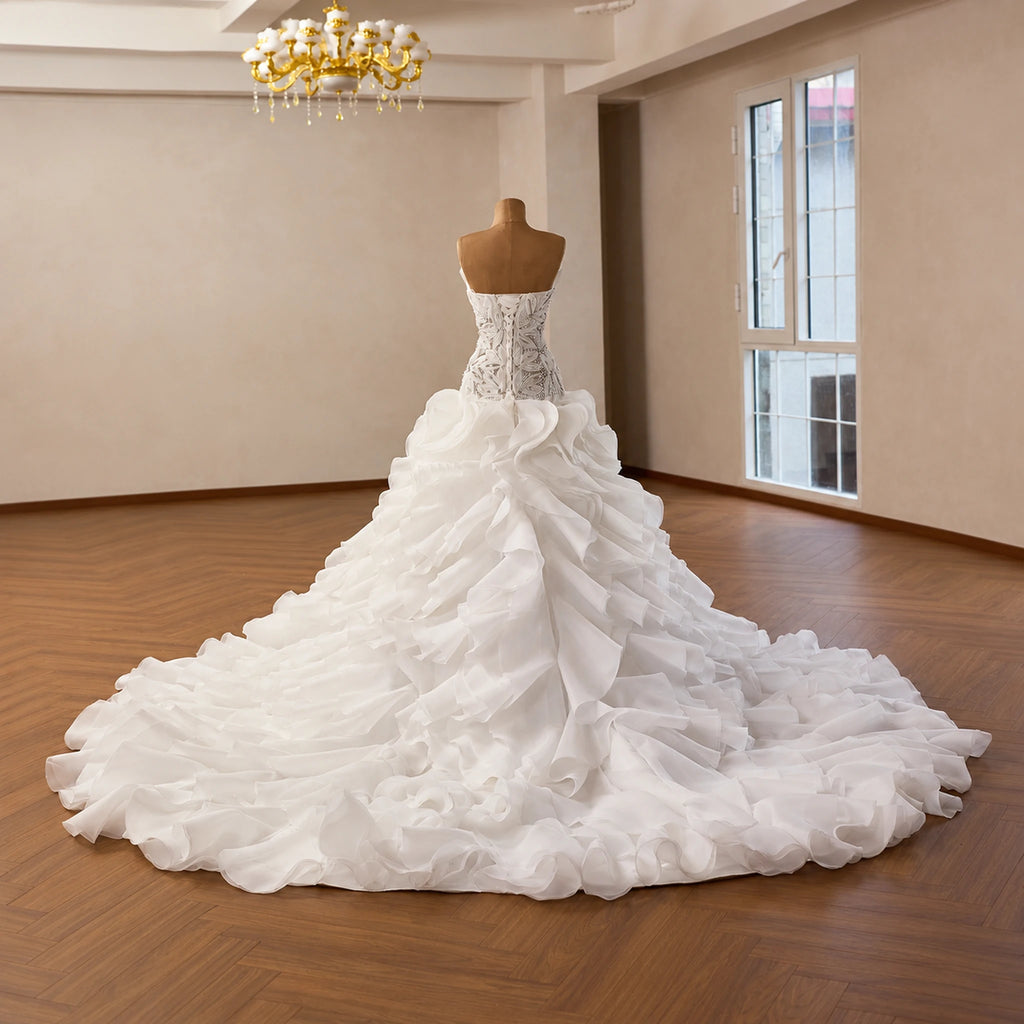 ChicSew Luxurious Ball Gown Wedding Dress With Beaded