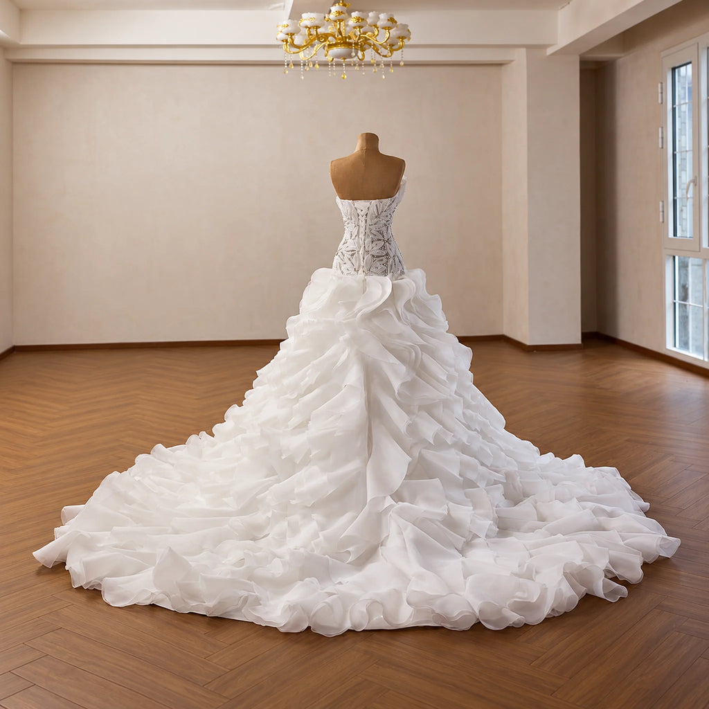 ChicSew Luxurious Ball Gown Wedding Dress With Beaded