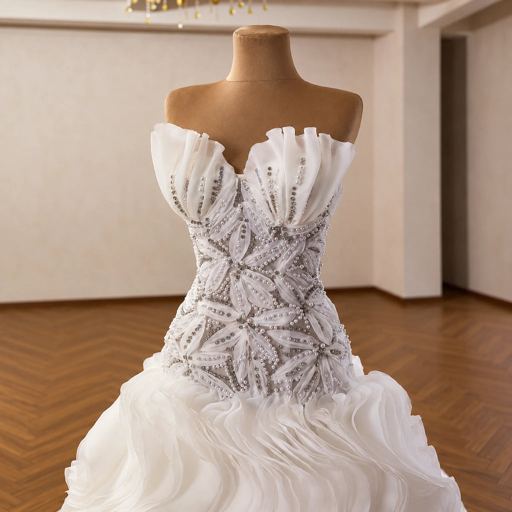 ChicSew Luxurious Ball Gown Wedding Dress With Beaded