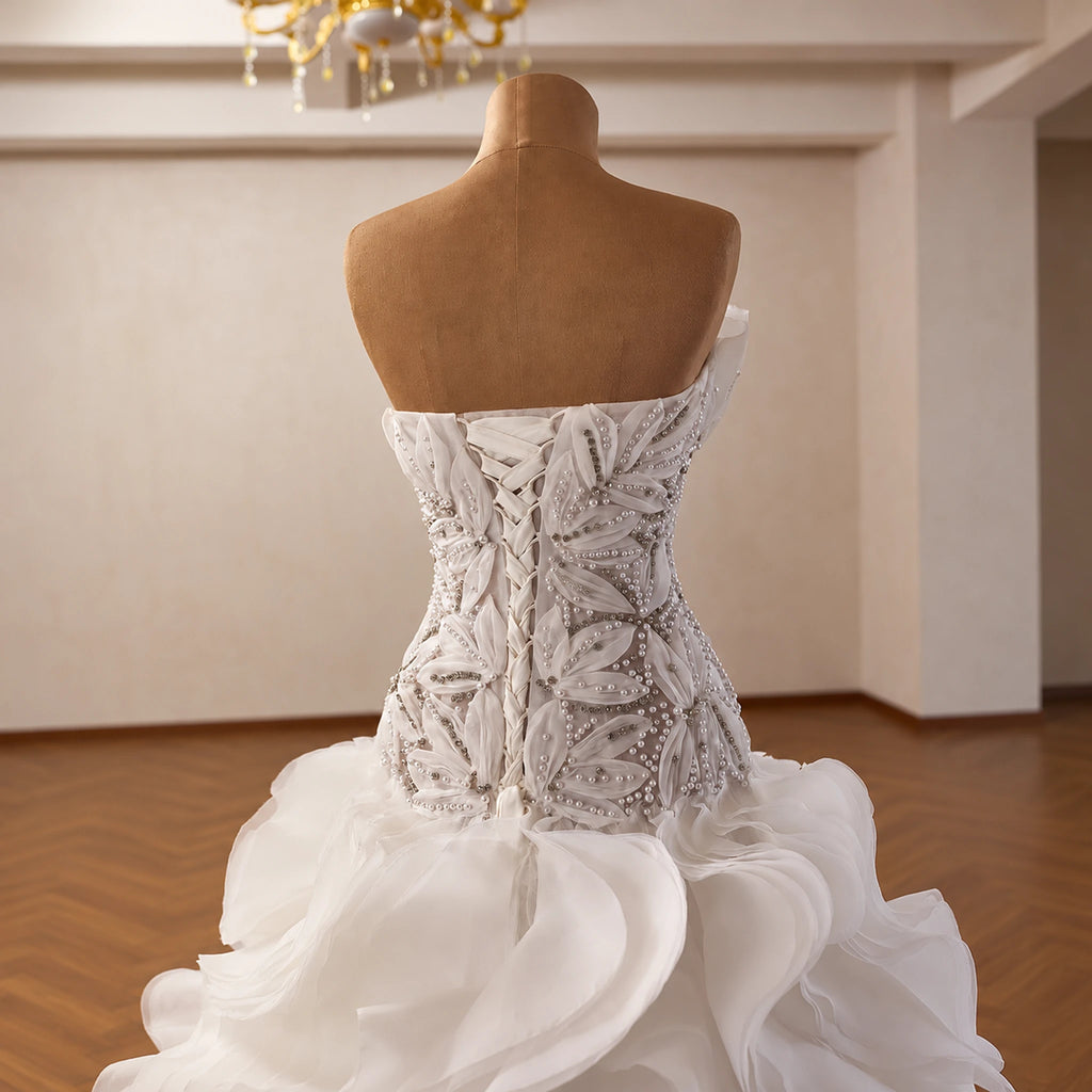 ChicSew Luxurious Ball Gown Wedding Dress With Beaded