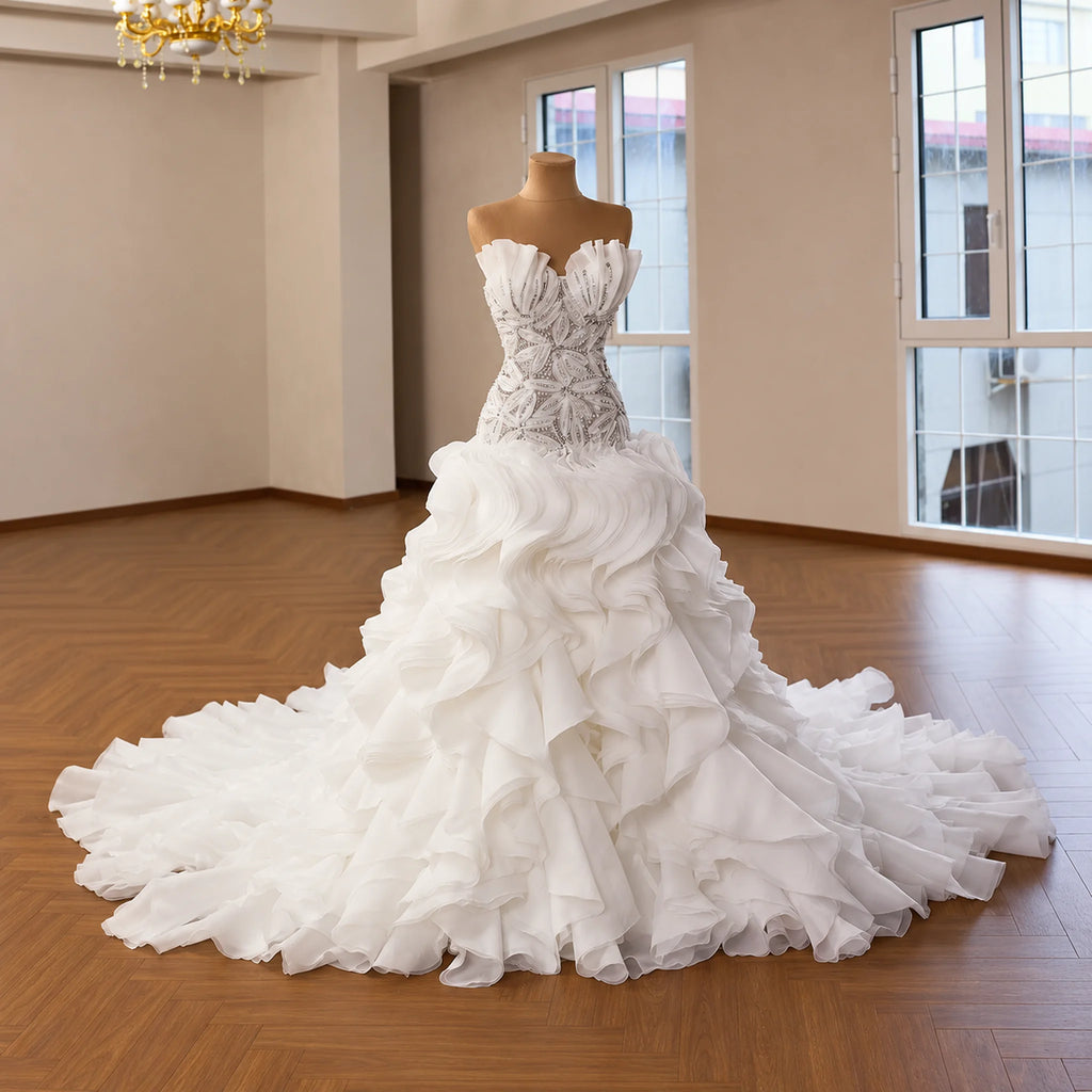 ChicSew Luxurious Ball Gown Wedding Dress With Beaded