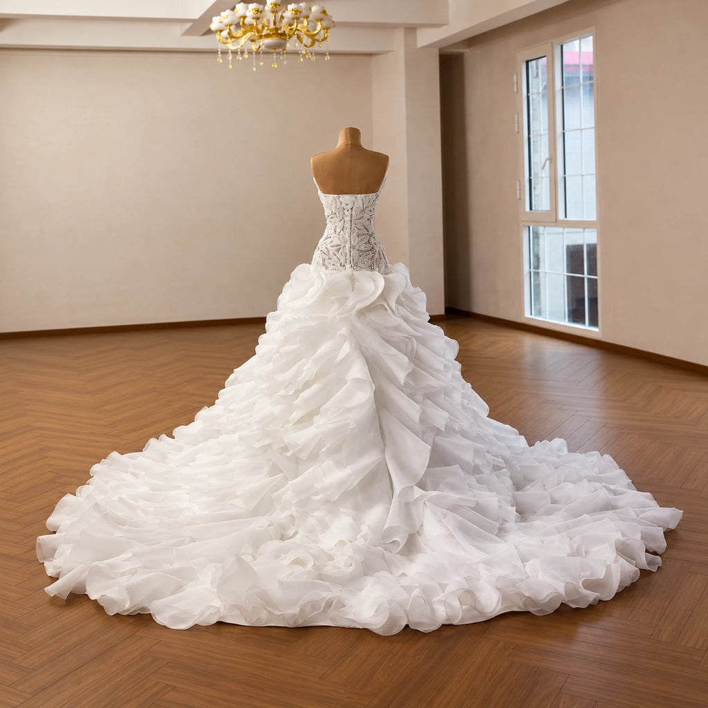 ChicSew Luxurious Ball Gown Wedding Dress With Beaded