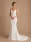 ChicSew Simple Spaghetti Straps Satin Mermaid Floor-Length Wedding Dress