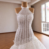 ChicSew Halter Luxurious Wedding Dress With Beaded