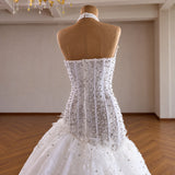 ChicSew Halter Luxurious Wedding Dress With Beaded