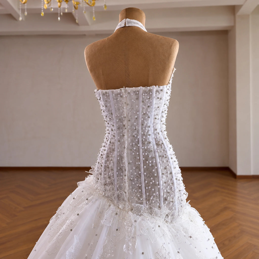 ChicSew Halter Luxurious Wedding Dress With Beaded