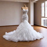 ChicSew Sweetheart Luxurious Wedding Dress With 3D Flowers