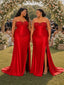 ChicSew Sexy Sweetheart Beading Ruched Side Slit Mermaid Soft Satin Bridesmaid Dresses