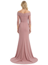 Chicsew Chiffon V-Neck Tulle Sleeves Mermaid Mother Of The Bride Dresses Formal Evening Gowns