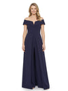 Chicsew Off Shoulder Sleeveless Jumpsuit Floor Length Stretch Crepe For Mother Of The Bride